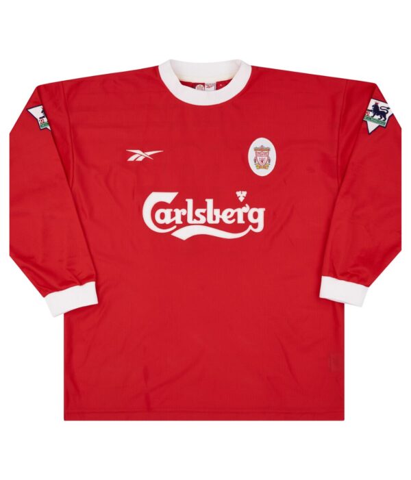 Liverpool Titular 1998/00 Mangas Largas - Gerrard #28