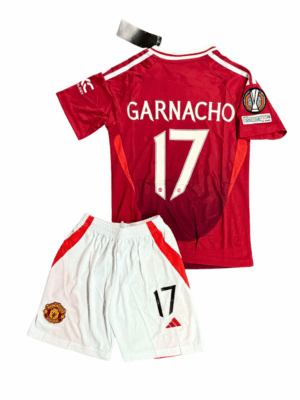 Kit Niño Manchester United Titular 2024/25 - Garnacho #17