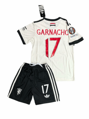 Kit Niño Manchester United Alternativa 2024/25 - Garnacho #17