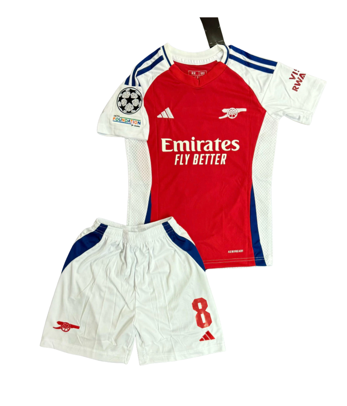 Kit Niño Arsenal Titular 2024/25 - Odegaard #8 - Imagen 2
