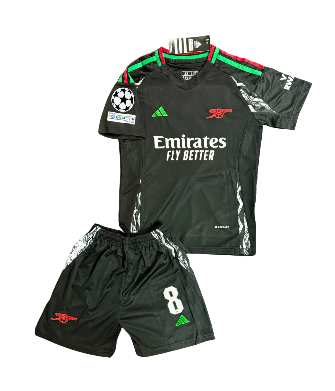 Kit Niño Arsenal Suplente 2024/25 - Odegaard #8 - Imagen 2