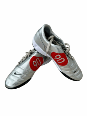 Botines Nike Total 90 Pro Pasto Sintético Gris/Rojo
