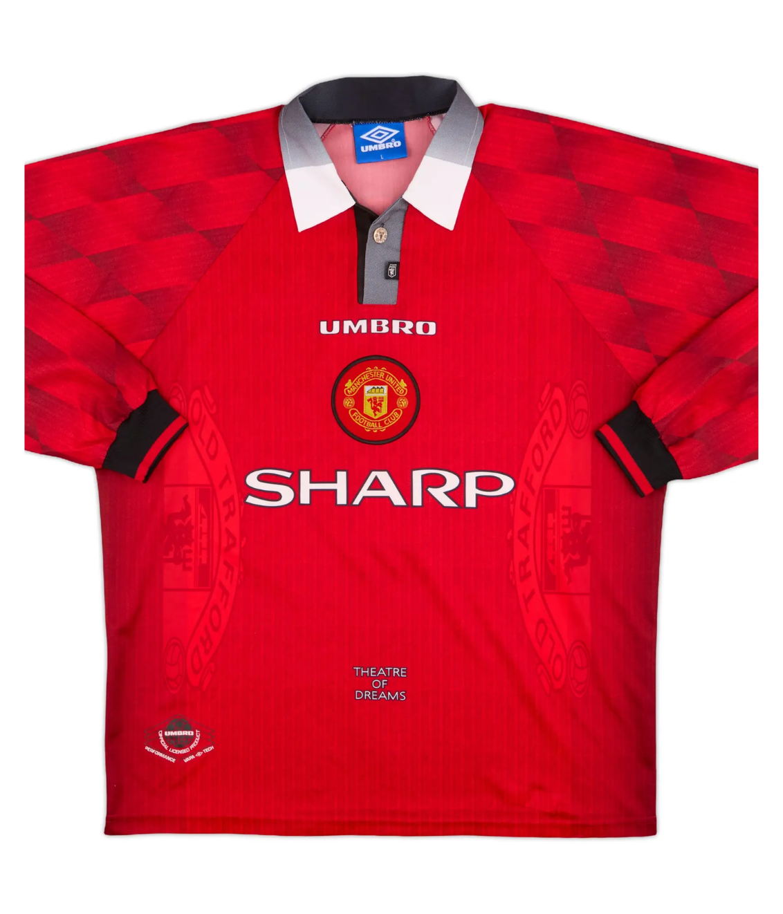 Manchester United Titular 1996/98 Mangas Largas - Cantona #7