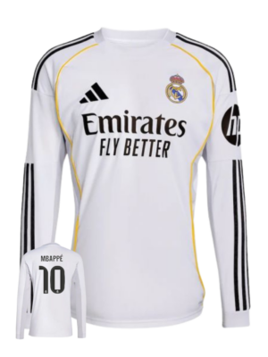 Kylian Mbappé #10 - Real Madrid Titular Mangas Largas 2025/26