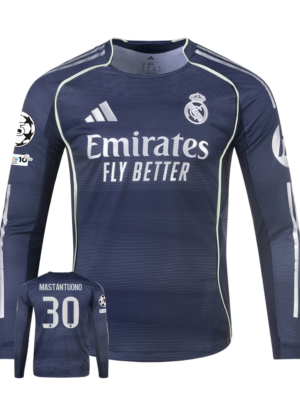 Mastantuono #30 - Real Madrid Suplente Mangas Largas 2025/26