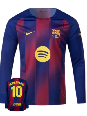 Lamine Yamal #10 - FC Barcelona Titular Mangas Largas 2025/26